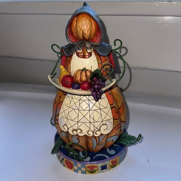 Jim Shore Other - New in box Jim Shore 2008 Feast on Goodness Lady Pumpkin Pilgrim Figurine
